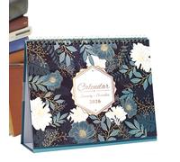 Calendrier de Bureau - Décor Mensuel De Sous-Main Planificateur - Organisateur à Florale Déco pour Femmes, Bureau, École et Enseignantes