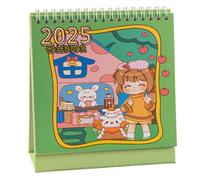 Calendrier de bureau dessin animé, joli planificateur quotidien, calendrier, planificateur quotidien 2025, planificateur quotidien, planification du temps