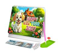 Calendrier de bureau Diamond Art - Kit de production de, coffret cadeau artisanal, planificateur d'intérieur | Convient pour un espace d'étude, un bureau de travail, une pause, une expérience