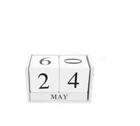 Calendrier De Bureau En Bois Bloc Flip | Date et mois réglables, décoration de bureau rustique, décoration de maison
