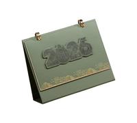 Calendrier De Bureau En Cuir PU 2026 Avec Base Épaissie Pages À Retournement Lisse Et Marques Vacances Pour La Décoration Du Bureau Et La Maison PU Leather Desk Organizer