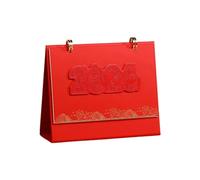 Calendrier De Bureau En Cuir PU 2026 Avec Base Épaissie Pages À Retournement Lisse Et Marques Vacances Pour La Décoration Du Bureau Et La Maison PU Leather Desk Organizer