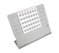 Calendrier de bureau en métal réutilisable pour les jours et l'année - Décoration de bureau - Pour l'école, la salle de classe, le dortoir, l'appartement, les hommes, les femmes, la famille, les