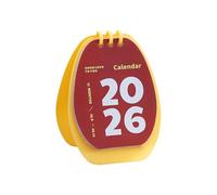 Calendrier de bureau en polystyrène recyclable Twenty Six avec espace pour notes pour la planification des tâches et la planification Six Nut Fun Twist Desk Calendar