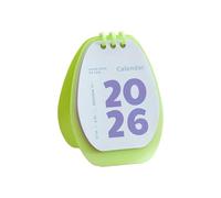 Calendrier de bureau en polystyrène recyclable Twenty Six avec espace pour notes pour la planification des tâches et la planification Six Nut Fun Twist Desk Calendar