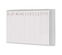 Calendrier de bureau en spirale daté de l'année 2026 - Grand format - Calendrier de bureau couverture en PPL pour rendez-vous hebdomadaire F.to 50 x 35 cm + stylo à clic et signet