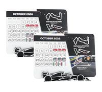 Calendrier de bureau Formule 1 2026 - Agenda premium pour les passionnés de sport automobile avec programme complet et support | pour les fans de Formule 1 (2Pcs)