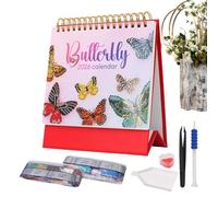 Calendrier De Bureau Gem Art | Calendrier Mensuel De Table 2026 Avec Des Œuvres D'Art,Accessoires De BRICOLAGE Pour Bibliothèque Table D'entrée Fêtes Filles Femmes