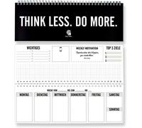 Calendrier De Bureau I Calendrier Hebdomadaire Au Format Paysage I 52 Semaines, 1 Semaine 2 Pages I Sans Date Fixe Pour 365 Jours I Agenda 2021