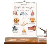 Calendrier de bureau illustré, auto-réflexion guidée, 21 x 29,7 cm, calendrier mural vertical, liste de seaux saisonniers, personnel, pour la maison, le bureau, l'école