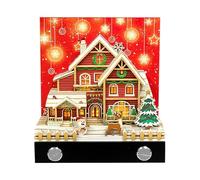 Calendrier de bureau inspirant Bloc-notes 3D en papier avec motif requin et calendrier 2026, comprenant 52 semaines Cadeaux pour collègues(Christmas House)