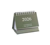Calendrier de bureau inspirant Calendar 2025-2026 Desktop 24 Months Mini Standing Flip Runs From July Cadeaux pour collègues(Green)
