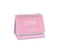 Calendrier de bureau inspirant Calendar 2025-2026 Desktop 24 Months Mini Standing Flip Runs From July Cadeaux pour collègues(Pink)