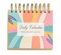 Calendrier de bureau inspirant - Calendrier d'affirmations quotidiennes 2025, planificateur de gratitude | Planificateur quotidien, calendrier de bureau de motivation debout, pièce centrale P