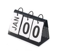 Calendrier de bureau inspirant Calendrier de bureau à affichage vertical avec grand écran, perpétuel, style vintage, quotidien Cadeaux pour collègues(Black)