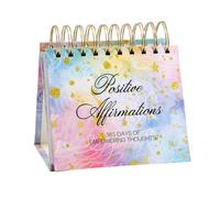Calendrier de bureau inspirant petit positif en | Calendrier de bureau avec citations inspirantes - Citations inspirantes - Chevalet en spirale debout - Pour femme, épouse