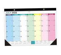 Calendrier de bureau juillet 2025-2026, 17 x 12 18 mois Calendrier mural avec date julienne, blocs gouvernés et protecteurs de coin pour le bureau l'école à domicile