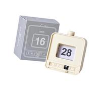 Calendrier de bureau manuel avec jour de semaine, B | Contrôle de la date par bouton supérieur, marqueur de jour de la semaine coulissant sur le devant, formulaire en