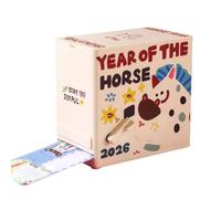 Calendrier de bureau mécanique manuel 2026 avec suivi de disciplines auto et notes adhésives pour la planification quotidienne des disciplines automobiles