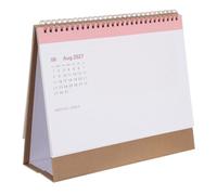 Calendrier de Bureau Mensuel 2027 Blanc en Papier, Compact | Vue Mensuelle pour Table, Format Chevalet Discret, Design Simple et Élégant, Maison et Réception