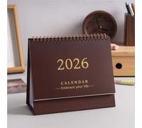 Calendrier de bureau Mini calendrier simple 2026, agenda de bureau portable et créatif à spirale Agenda(A1)