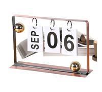 Calendrier de bureau moderne - Calendrier à retourner pour le bureau | Art en fer avec cadre réglable, affichage de la date réutilisable, décoration d'intérieur élégante, accessoire de fonction
