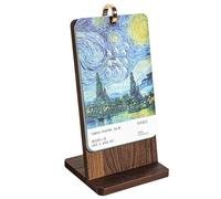 Calendrier de bureau - Motif peinture à l'huile créative de 10,2 cm pour planification des vacances, organiseur quotidien avec fonction d'écriture, calendrier pour l'école, la maison, le lieu de