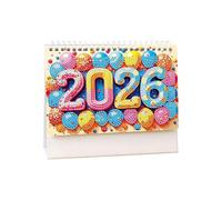 Calendrier de bureau - Peinture à strass 2026 - Planificateur mensuel à retournement pour l'intérieur de la maison et du bureau pour enseignants, femmes, amis et décoration scolaire, 19 x 17 x 7 cm