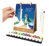 Calendrier de Bureau Peinture par Numéros 2027 Calendrier DIY Décoration De