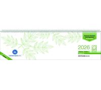Calendrier de bureau Perfo XL Recycling 2026 - 36,2x10,6 cm - 1 semaine sur 2 pages - division des heures 7 - 20 heures - chaque jour détachable séparément - 136-0700