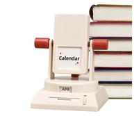 Calendrier de bureau perpétuel - Calendrier mois jour rotatif vintage