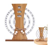 Calendrier de bureau perpétuel - Calendrier quotidien rotatif manuel vintage réutilisable | Bureau calendrierTable étagère maison étude salle de classe organisateur décoration cadeau accessoir