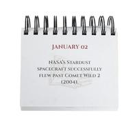 Calendrier de bureau perpétuel d'histoire quotidienne - Événements éducatifs mondiaux informatifs, référence des faits Retourner la page | Accessoire de bureau intemporel réutilisable