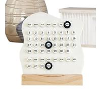 Calendrier de bureau perpétuel : écran de table élégant | Décoration de date hebdomadaire réutilisable, accessoires de bureau élégants, papeterie élégante de bureau, maison de campagne moderne