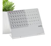 Calendrier de bureau perpétuel en métal réutilisable annuel et journalier pour décoration de maison, bureau, salle de classe, famille, enseignant, étudiant, année