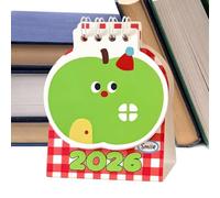 Calendrier de bureau - Planificateur 2026 avec fruits mignons, calendrier de table, planificateur de bureau, pour maison, studio, école, salle de classe, dortoir, étude, rendez-vous, étudiants