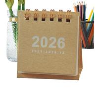 Calendrier de bureau, planificateur mensuel, 6,4 x 7,9 x 3,0 cm, organiseur quotidien, carnet de planification annuelle, grand espace d'écriture pour bureau, salles de classe, bureaux d'enseignants