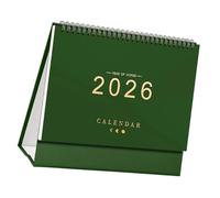 Calendrier de bureau, planificateur miniature 2026 à double spirale, organiseurs de bureau retournés