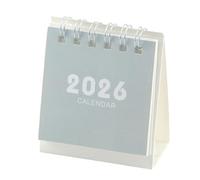 Calendrier de bureau portable de 17 mois 2026 à double bobine, reliure août 2025 à décembre 2026, pour bureau et maison, calendrier créatif