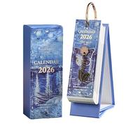 Calendrier De Bureau Pour 2026 - Agenda 365 Jours Avec Style Peinture À L huile Et Décoration Vintage,Calendrier Artistique | Pour La Maison Le Bureau Le Salon L École Et Les Femmes