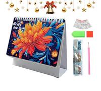 Calendrier de Bureau pour la Peinture Diamant 2026,Calendrier Mensuel à Peinture aux Gemmes pour Bureau - Décoration d'Artisanat pour École & Maison