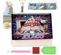 Calendrier De Bureau Pour Peinture Diamant | Planificateur Mensuel Bonhomme De Neige | Planificateur Art Diamant Noël 2026 | Pour Thanksgiving Anniversaire Bureau Maison École Appartement Vacances Voy