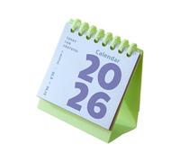 Calendrier de bureau, référence de 12 mois, de janvier 2026 à décembre 2026, calendrier mensuel à double bobine pour de notes, papier PP