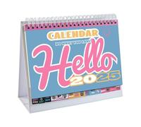 Calendrier de bureau vintage, calendrier de bureau rétro - Planificateur de calendrier mensuel, petit calendrier septembre 2024 - décembre 2025 Planificateur d'horaires pour une utilisation facile