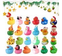 Calendrier de canards Gomm | Jouets de bain pour, cadeaux de fête, décorations de maison ; parfait pour voyager, prendre en compte le plaisir coloré de Noël inversé