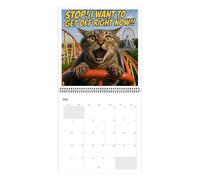 Calendrier De Cat - Calendrier Des Chats Hurlants Drôles 2026, Planificateur De 12 Mois | Comédie De Chat Classique, Calendriar De Mur D'art Hilarant Pour Chaton, Cadeau De Photographie Mignon Pour Le