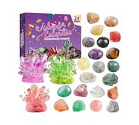 Calendrier de compte à rebours 2025 - Calendrier de l'Avent 2025 pour adultes - Collection naturelle Rock Collection éducative Jeudi