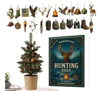 Calendrier de compte à rebours - 2025 Chasse Avent 2D Décoration d'intérieur - Chasse de Noël Charme décoratif Compte à rebours - Pour anniversaire, vacances, fête, entrée, fenêtre, couronnes de