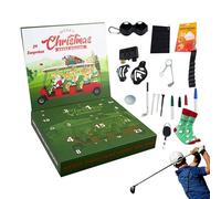 Calendrier de compte à rebours 2025 - Décorations de golf - Outils de sport - Calendrier de Noël pour golfeurs - Pour homme - Intérieur - Bureau - Salon - Chambre - Vacances - Fête d'anniversaire