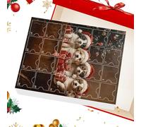 Calendrier De Compte À Rebours,2025 Pendentifs 2D 24 Jours - Charme de Chiot Calendrier de Noël,Pour Fête d'Anniversaire Sac à Dos Mur Chambre
